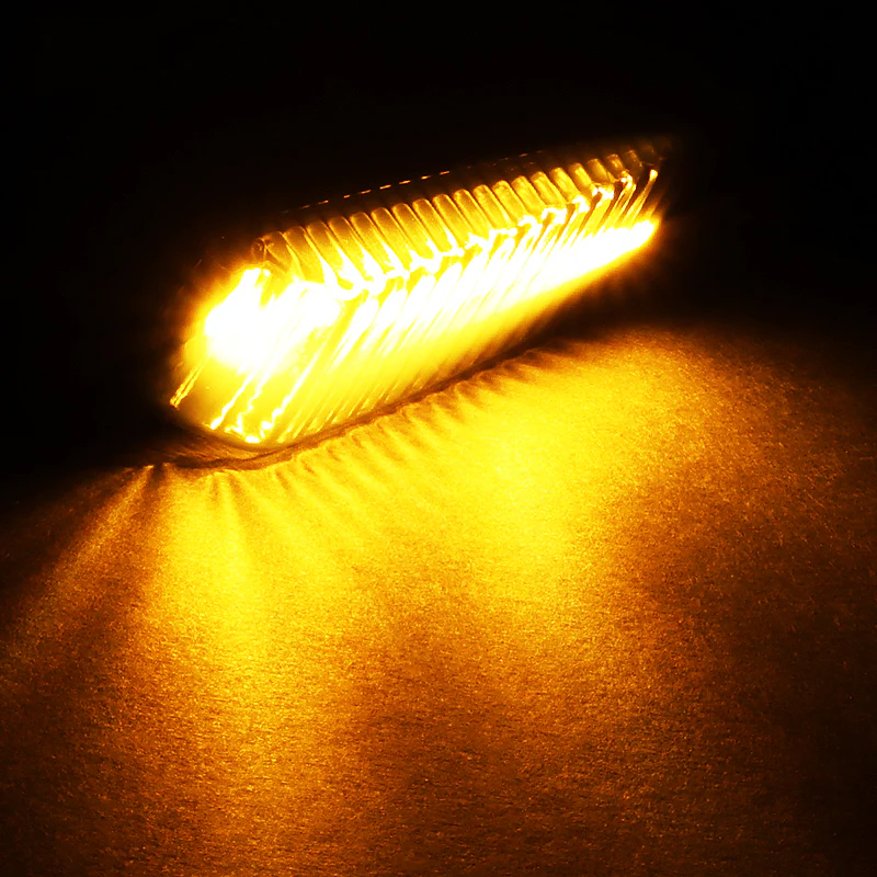 Mercedes-Benz W124 W202 W140 Amber LED Turn Signal Front Side Marker Lights -Smoked Lens - Image 5