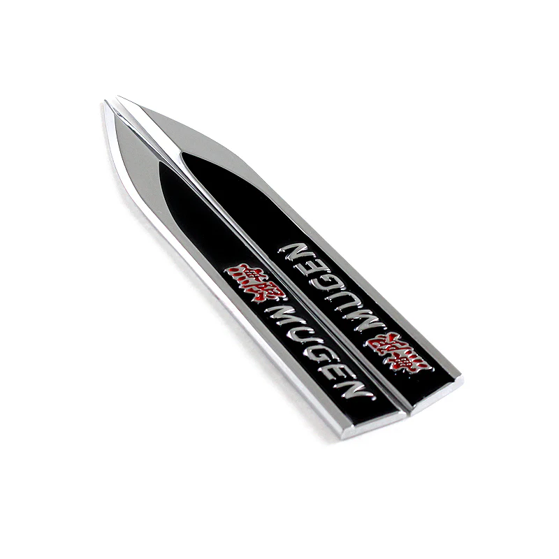 Mugen Black 3D Metal Emblem Sticker x2 - Image 2