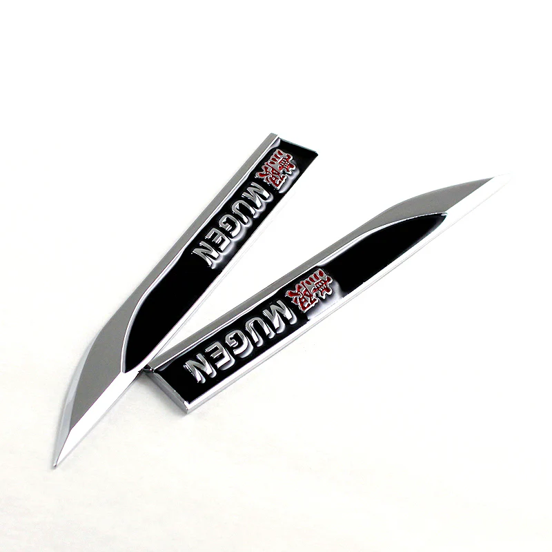 Mugen Black 3D Metal Emblem Sticker x2 - Image 3