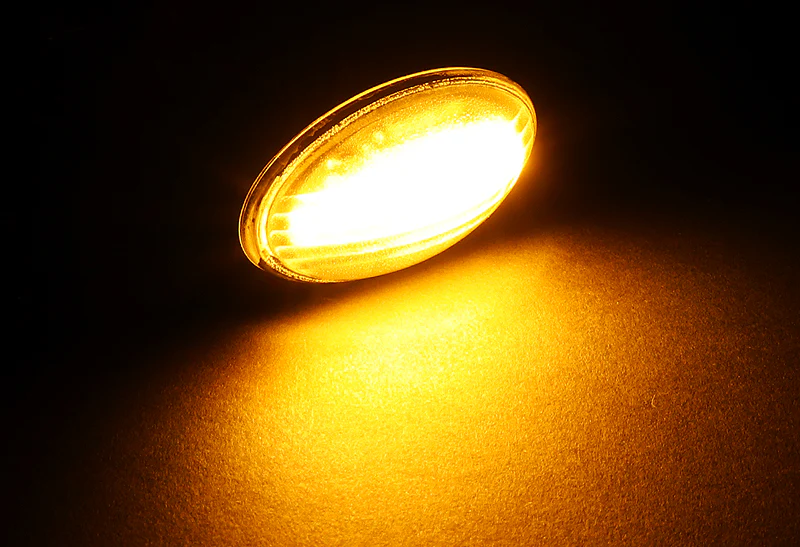 2002-2006 Mini Cooper Amber LED Turn Signal Front Side Marker Lights -Clear Lens - Image 4