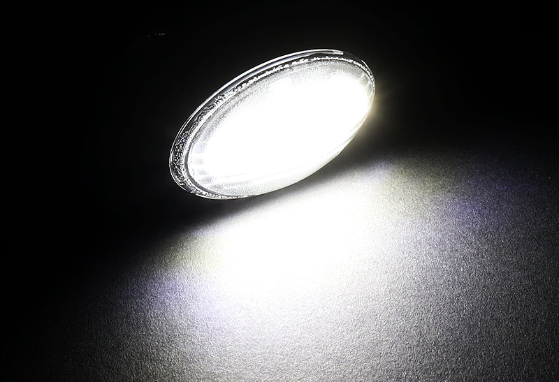 Mini Cooper R50 R52 R53 White LED Turn Signal Front Side Marker Lights -Smoked Lens - Image 4