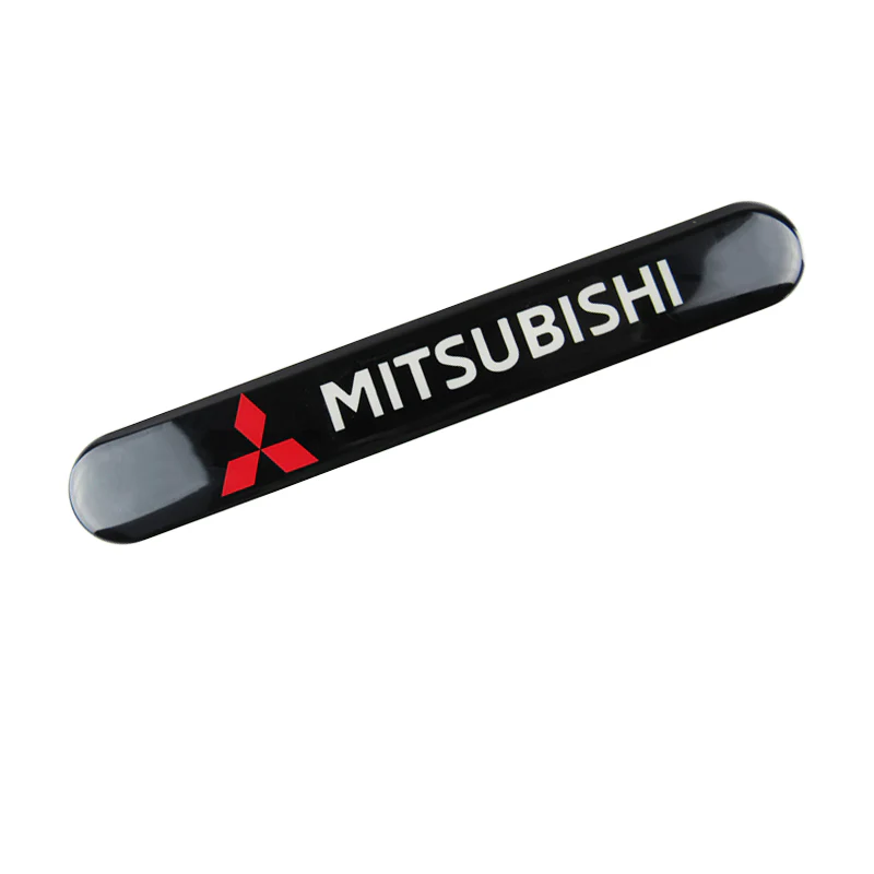 Mitsubishi Black Car Door Rear Trunk Side Fenders Bumper Badge Scratch Guard Sticker New 4 pcs - Image 7