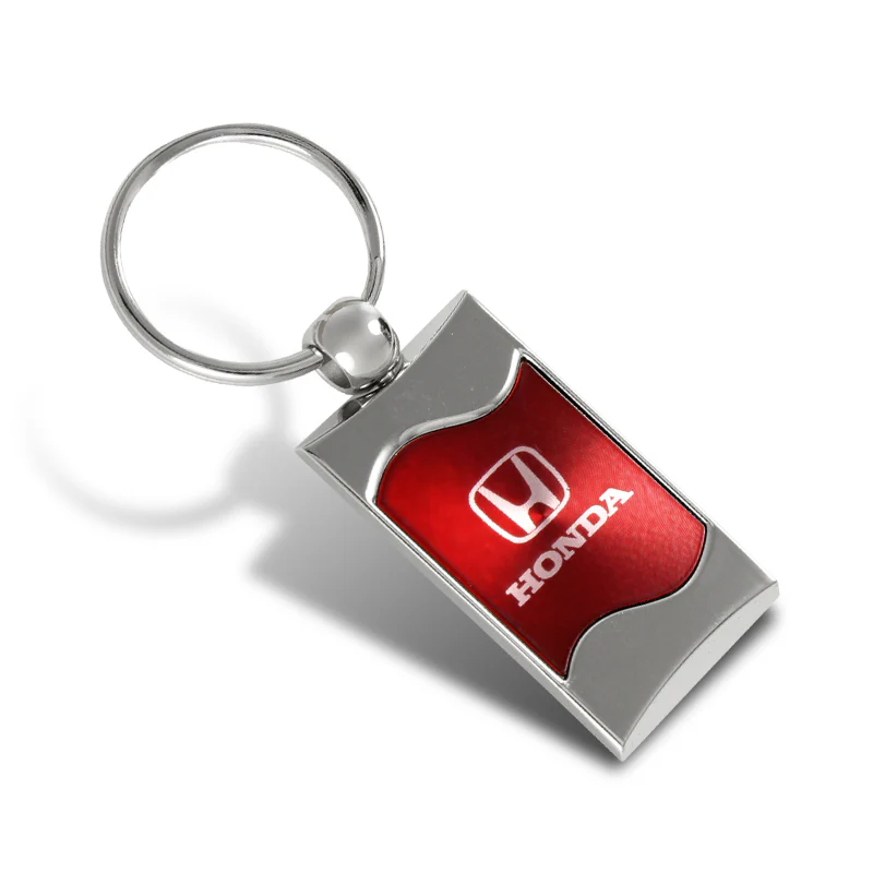 Mitsubishi Black Rectangular Authentic Chrome Key Fob Key ring Keychain Lanyard - Image 22