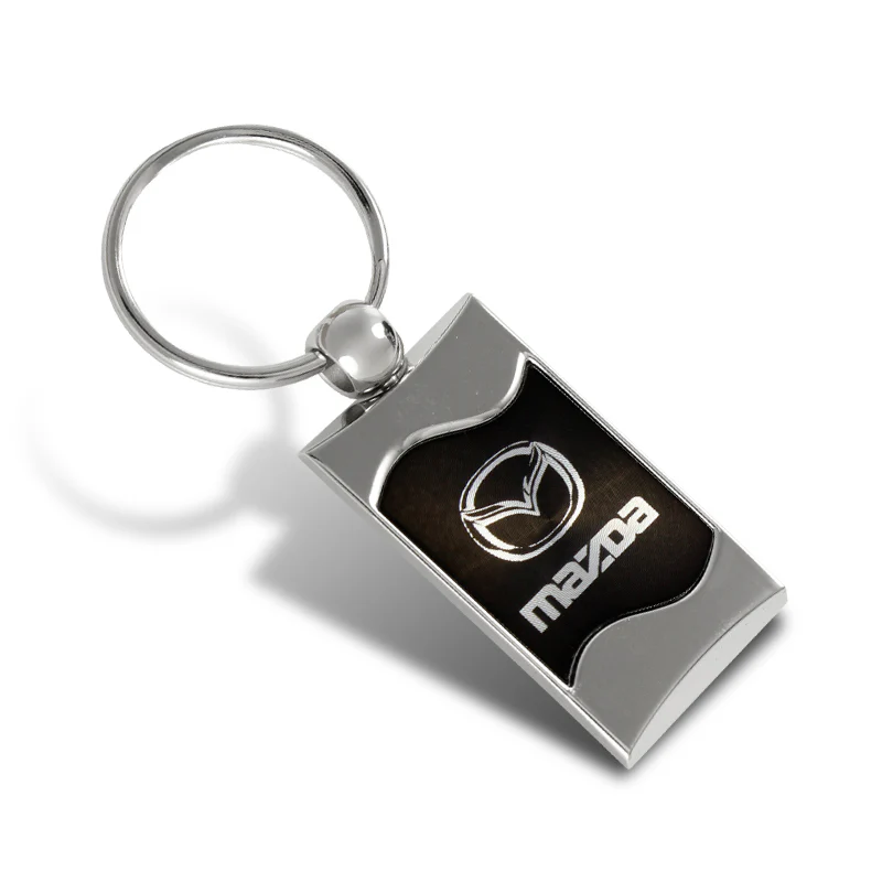 Mitsubishi Black Rectangular Authentic Chrome Key Fob Key ring Keychain Lanyard - Image 38
