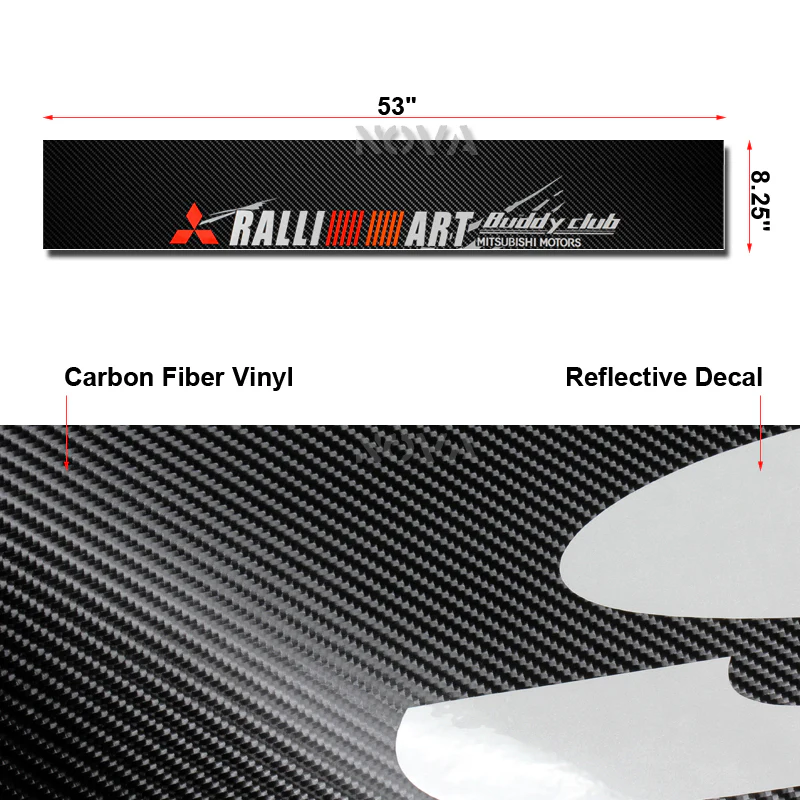Mitsubishi Ralliart Carbon Fiber Windshield Banner - Image 3