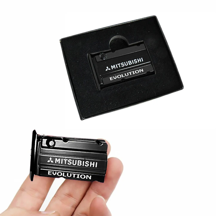 MITSUBISHI EVOLUTION Stainless Steel Engine Valve Cover Black Car Vent Clip Air Freshener Kit - Ocean Scent - Image 3