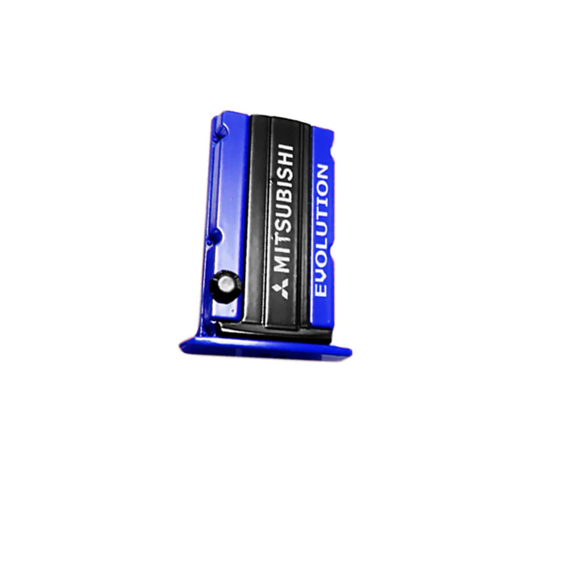 MITSUBISHI EVOLUTION Stainless Steel Engine Valve Cover Blue Car Vent Clip Air Freshener Kit - COLOGNE Scent - Image 2