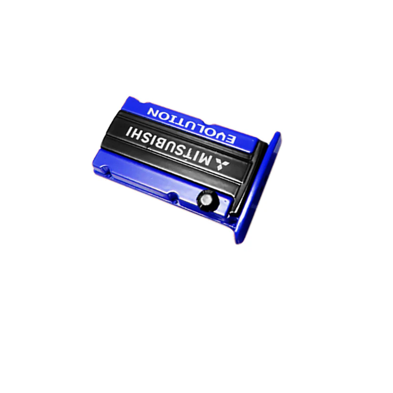 MITSUBISHI EVOLUTION Stainless Steel Engine Valve Cover Blue Car Vent Clip Air Freshener Kit - Ocean Scent - Image 3