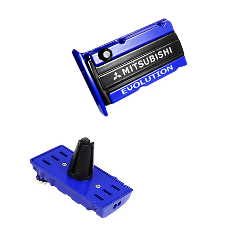MITSUBISHI EVOLUTION Stainless Steel Engine Valve Cover Blue Car Vent Clip Air Freshener Kit - Ocean Scent - Image 6