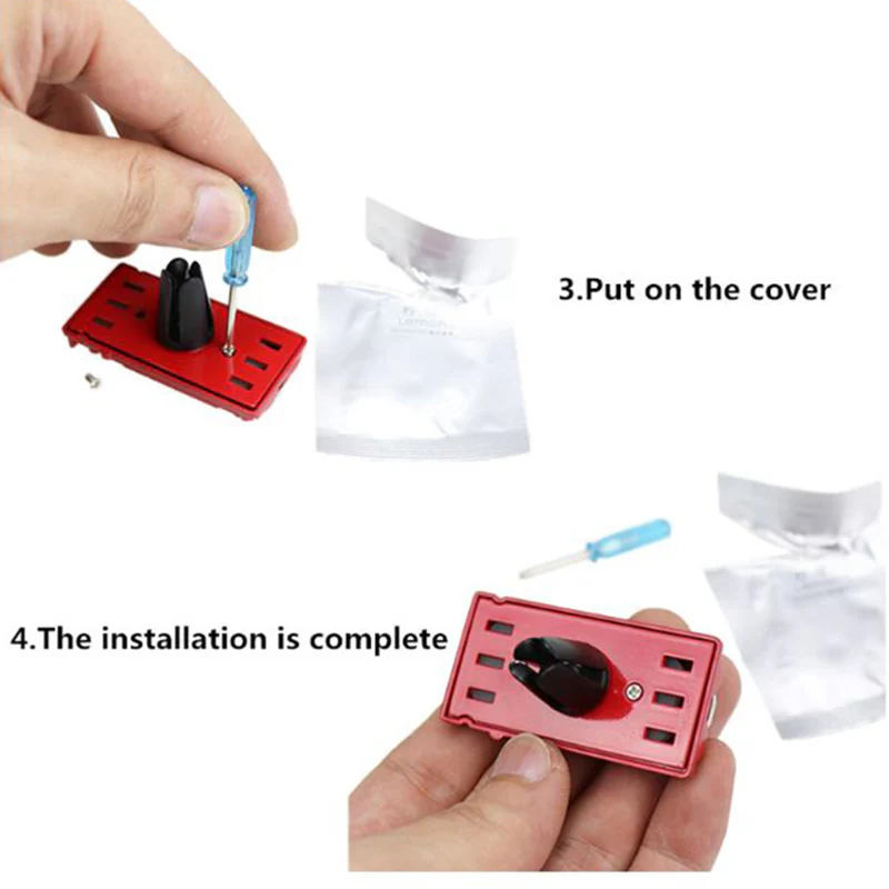 MITSUBISHI EVOLUTION Stainless Steel Engine Valve Cover Red Car Vent Clip Air Freshener Kit - Ocean Scent - Image 4