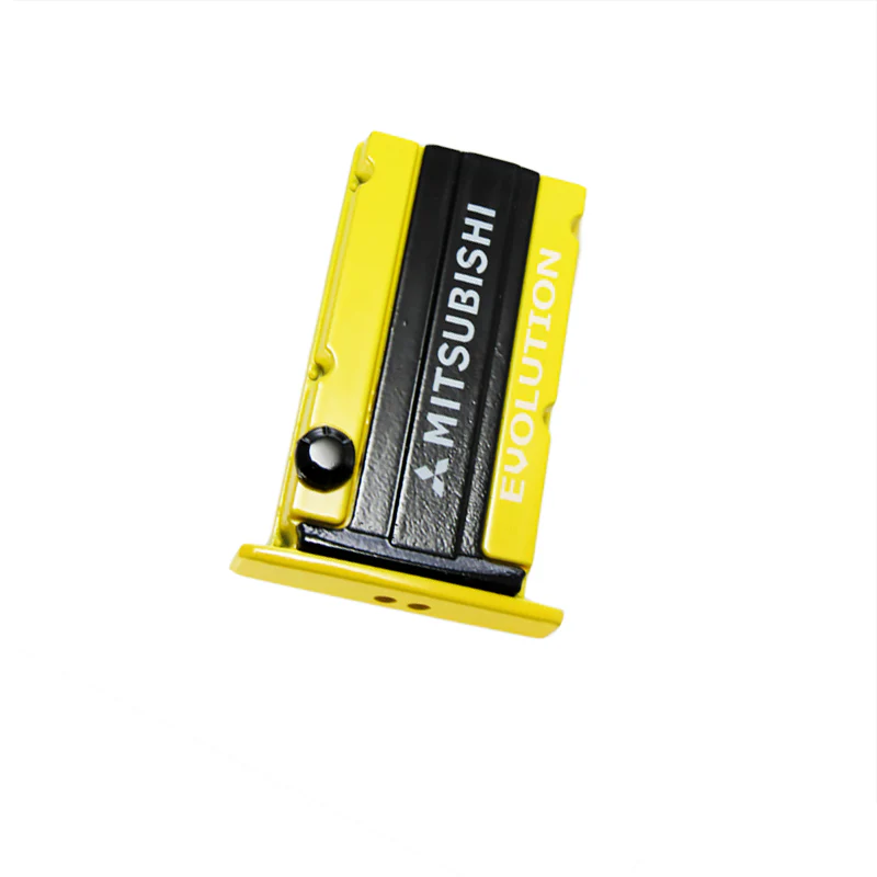 MITSUBISHI EVOLUTION Stainless Steel Engine Valve Cover Yellow Car Vent Clip Air Freshener Kit - COLOGNE Scent - Image 2