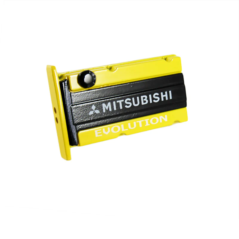 MITSUBISHI EVOLUTION Stainless Steel Engine Valve Cover Yellow Car Vent Clip Air Freshener Kit - COLOGNE Scent - Image 6