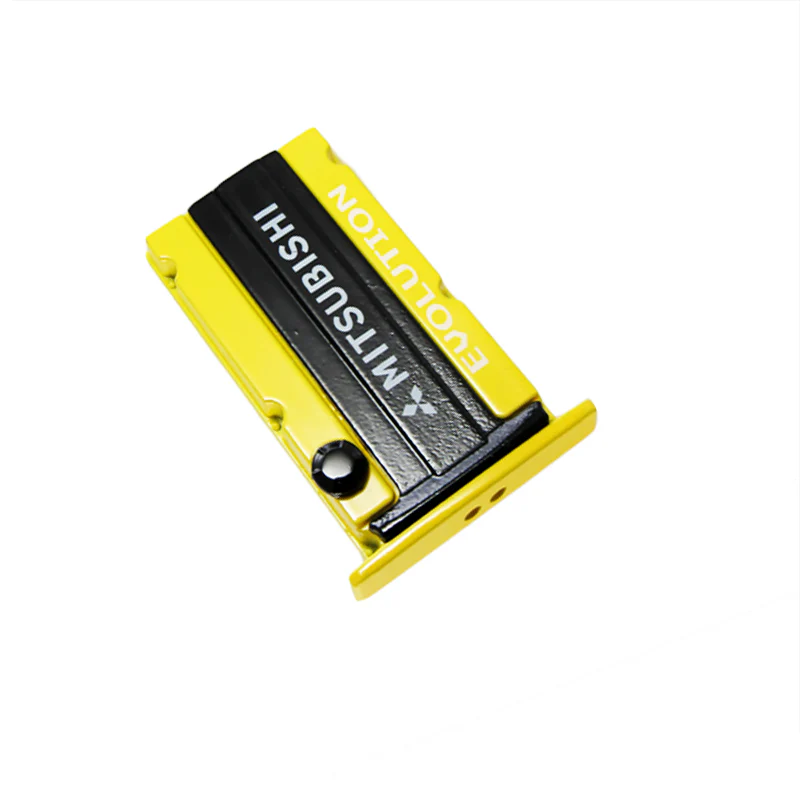 MITSUBISHI EVOLUTION Stainless Steel Engine Valve Cover Yellow Car Vent Clip Air Freshener Kit - Ocean Scent - Image 2