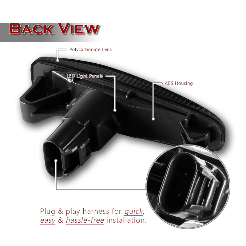 Mitsubishi Lancer EVO X / Mirage Amber LED Signal Side Marker Lights -Smoked Lens - Image 3