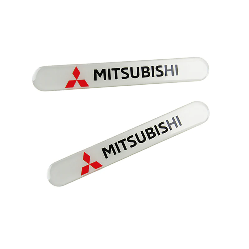 MITSUBISHI LOGO Set Emblems with Black Wheel Tire Valves Air Caps Keychain - US SELLER - Image 4