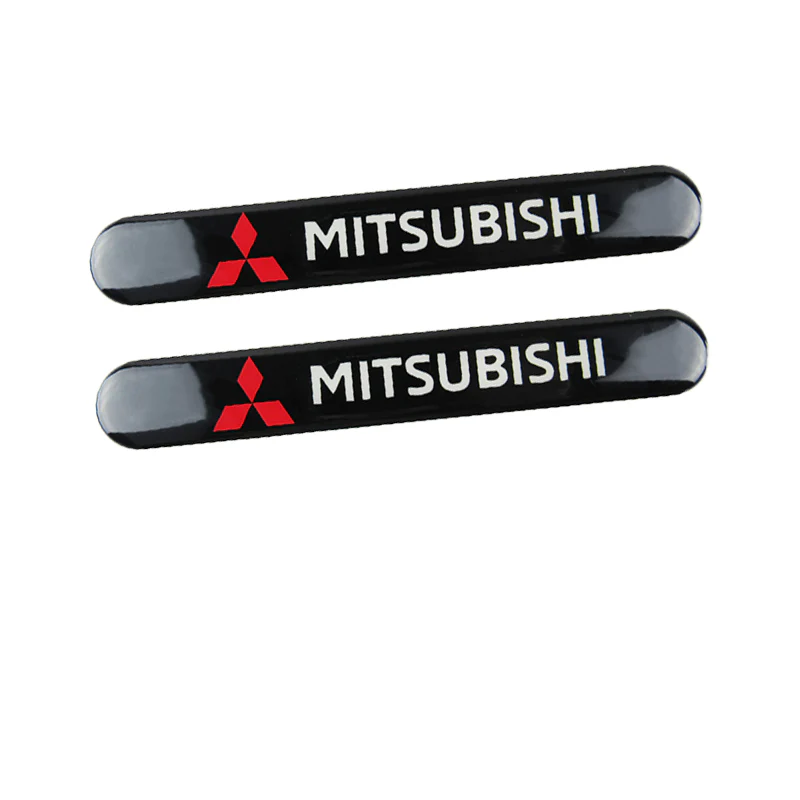 MITSUBISHI LOGO Set Emblems with Silver Keychain Tire Wheel Valves Air Caps - US SELLER - Image 8