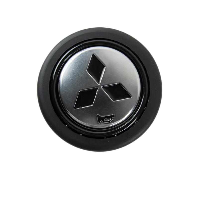 MITSUBISHI RALLIART Badge Black Logo Horn Button Fits MOMO RAID NRG Sports Steering Wheel Brand New - Image 4