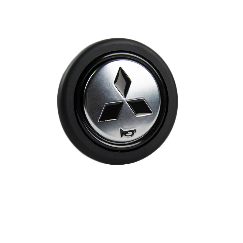 MITSUBISHI RALLIART Badge Black Logo Horn Button Fits MOMO RAID NRG Sports Steering Wheel Brand New - Image 5