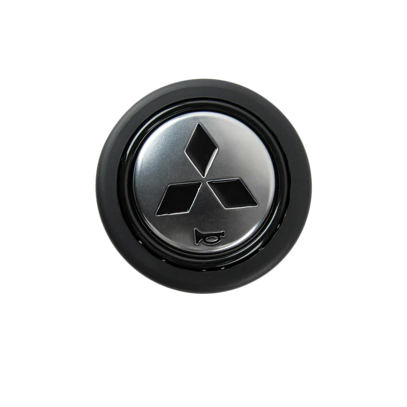 MITSUBISHI RALLIART Badge Black Logo Horn Button Fits MOMO RAID NRG Sports Steering Wheel Brand New - Image 6