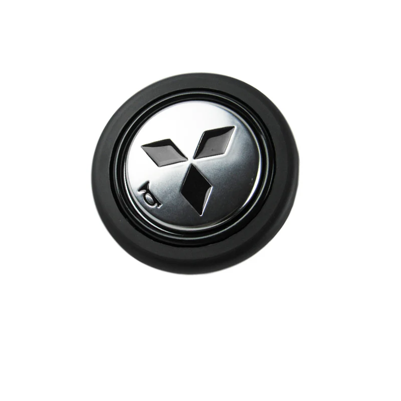 MITSUBISHI RALLIART Badge Black Logo Horn Button Fits MOMO RAID NRG Sports Steering Wheel Brand New - Image 8