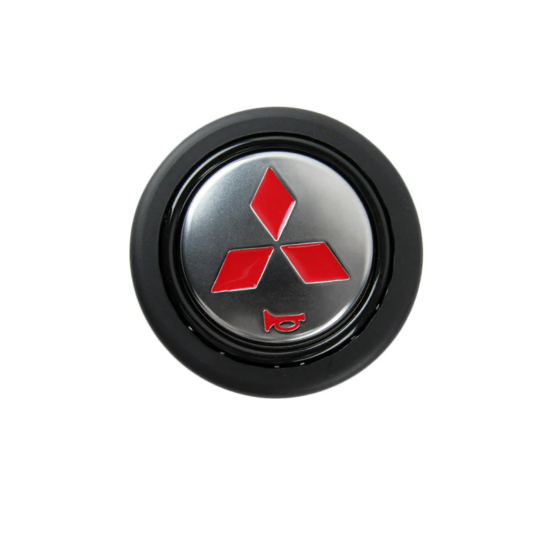 MITSUBISHI RALLIART Badge Red Logo Horn Button Fits MOMO RAID NRG Sports Steering Wheel Brand New - Image 6