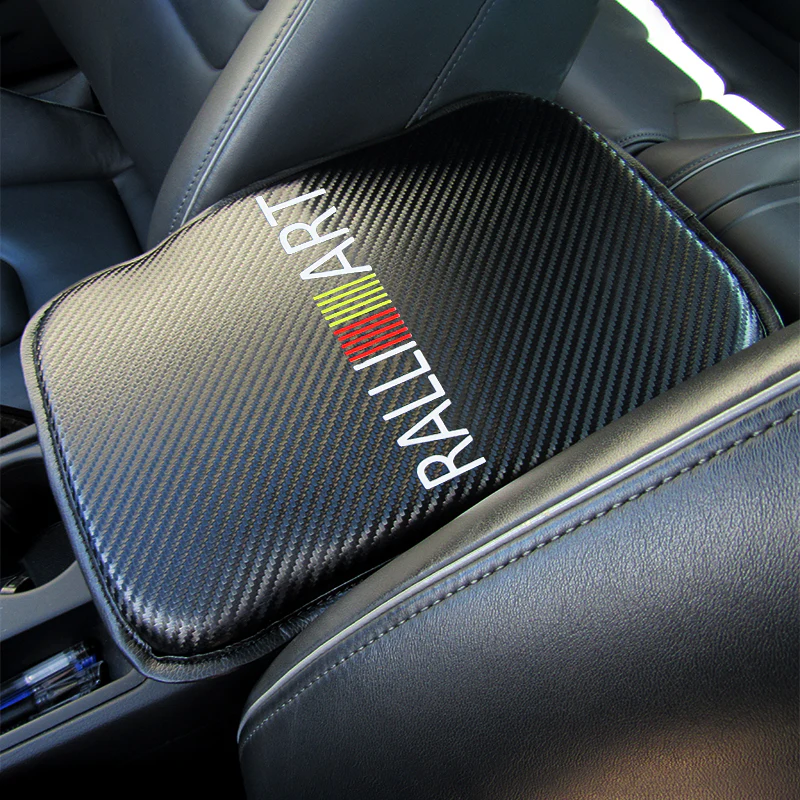 Mitsubishi Ralliart Set of Carbon Fiber Look Armrest Cushion & Seat Belt Cover - Image 6