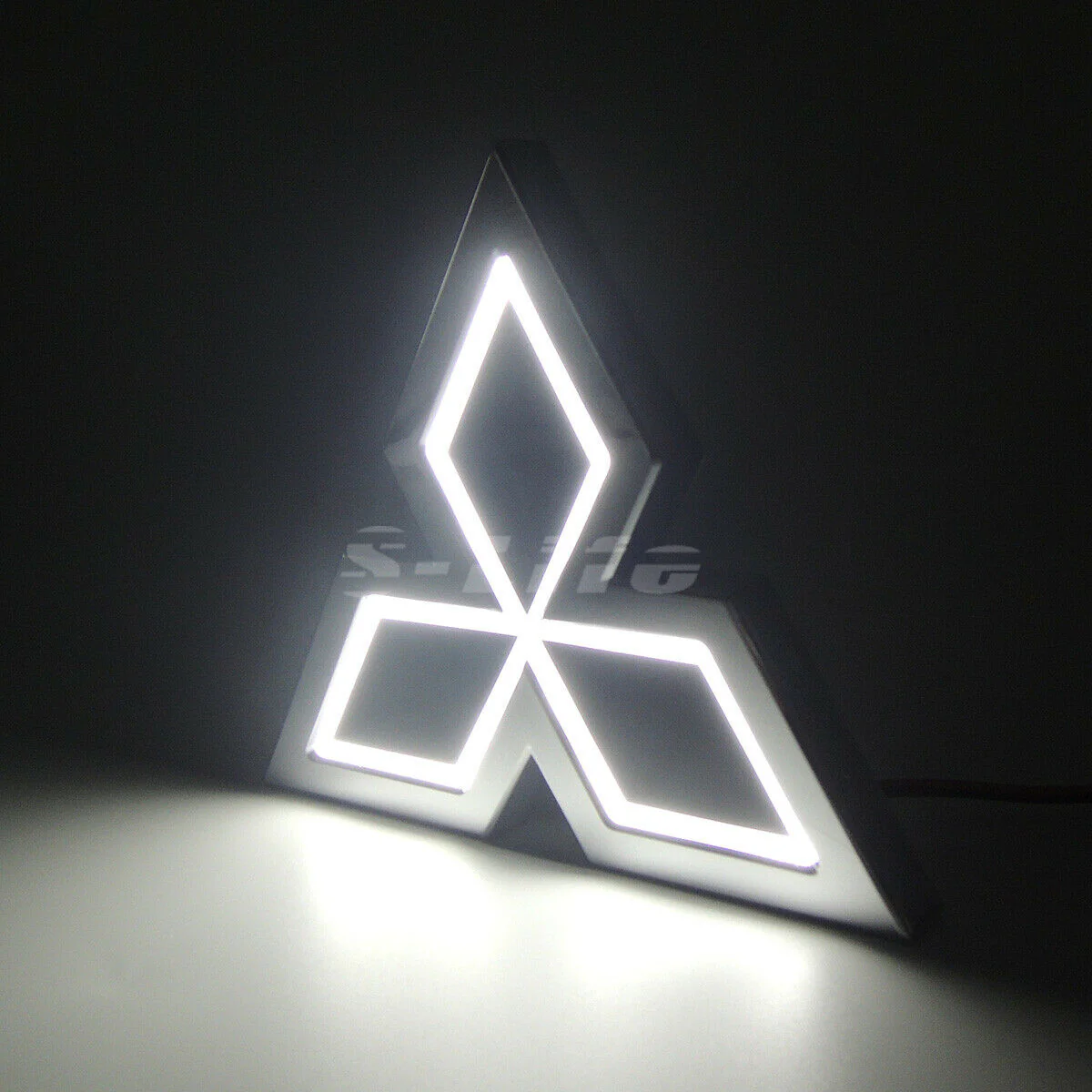 Mitsubishi White 5D LED Car Tail Logo Badge Emblem Light Lamp For Galant Lancer Lioncel Zinger ASX CUV - Image 5