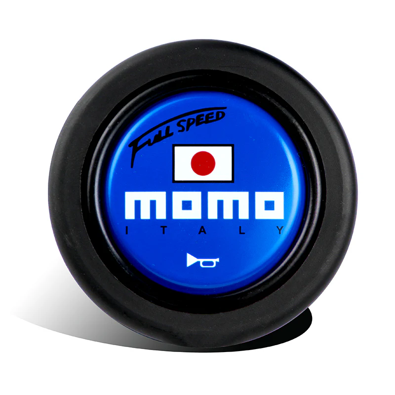 MOMO Blue Full Speed Steering Wheel Horn Button Sport Competition Tuning 59mm - Image 2
