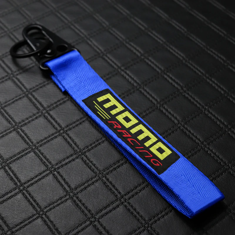 MOMO Blue Keychain with Metal Key Ring - Image 2