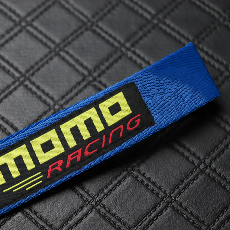 MOMO Blue Keychain with Metal Key Ring - Image 4