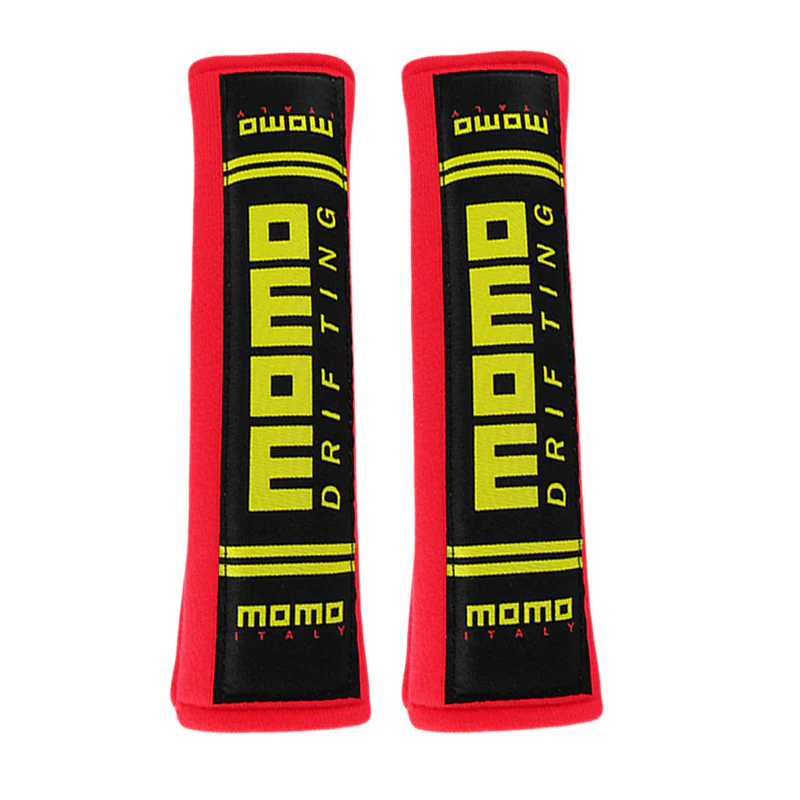 MOMO Racing Red Seat Belt Cover X2 - Image 2