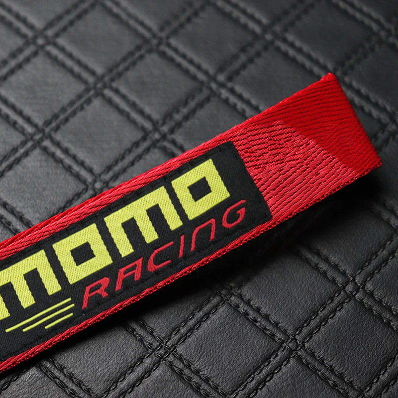 MOMO Red Keychain with Metal Key Ring - Image 4