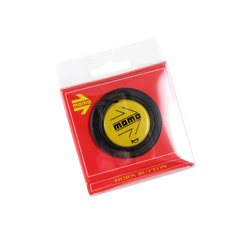 MOMO Yellow / Black Steering Wheel Horn Button Sport Competition Tuning 59mm - Image 5
