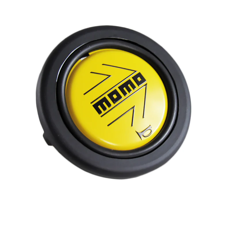 MOMO Yellow / Black Steering Wheel Horn Button Sport Competition Tuning 59mm - Image 6