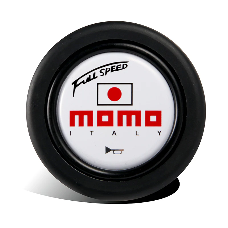 MOMO White Full Speed Steering Wheel Horn Button Sport Competition Tuning 59mm - Image 3