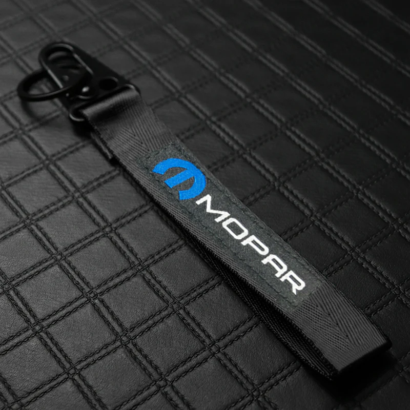 Mopar Black Keychain with Metal Key Ring - Image 2