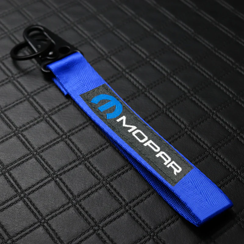 Mopar Blue Keychain with Metal Key Ring - Image 2