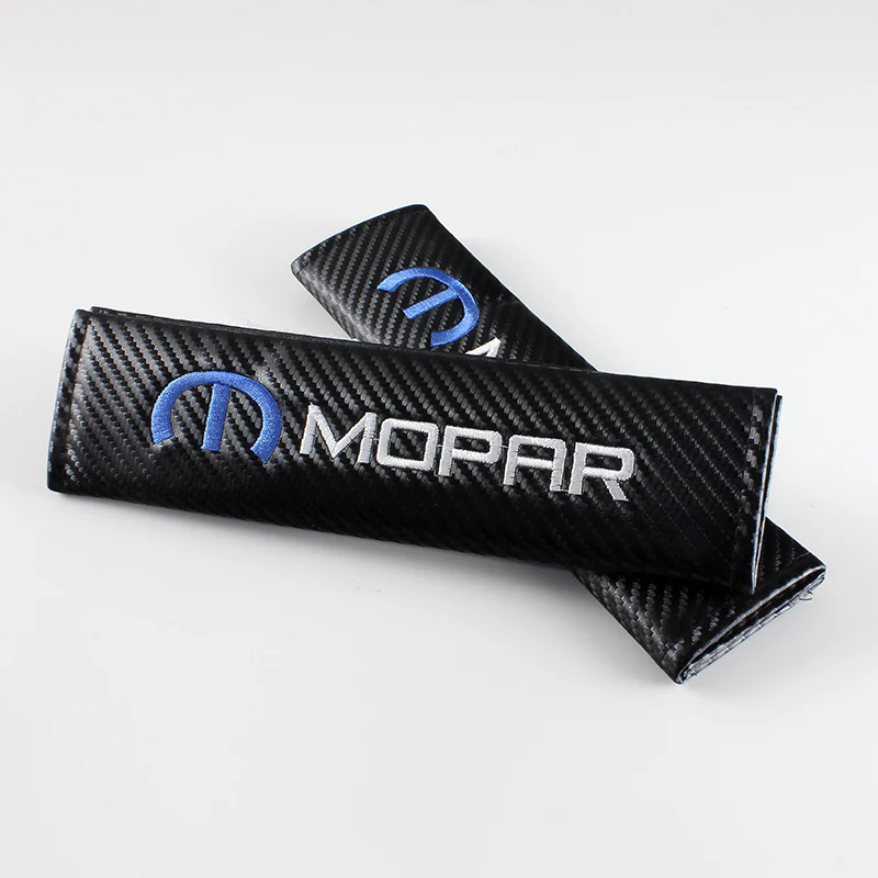 Mopar Carbon Car Door Welcome Plate Sill Scuff Cover Decal Sticker 4PCS Set with Seat Belt Covers - Image 5