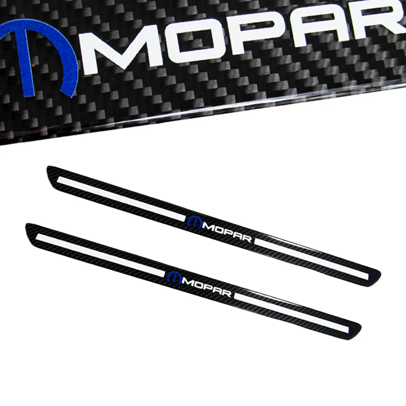 Mopar Carbon Car Door Welcome Plate Sill Scuff Cover Decal Sticker 4PCS Set with Seat Belt Covers - Image 8