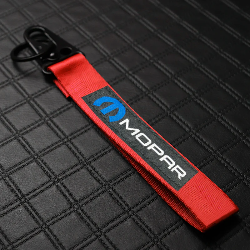 Mopar Red Keychain with Metal Key Ring - Image 2