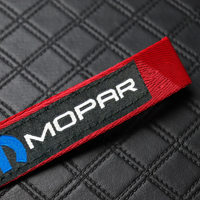 Mopar Red Keychain with Metal Key Ring - Image 4