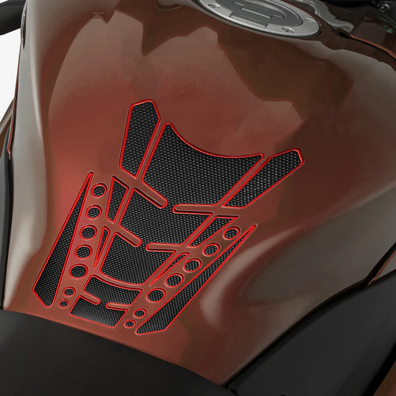 Motorcycle Fuel Tank 3D Gel Pad Protector Carbon Fiber Look Red Decal Sticker Universal - Image 6