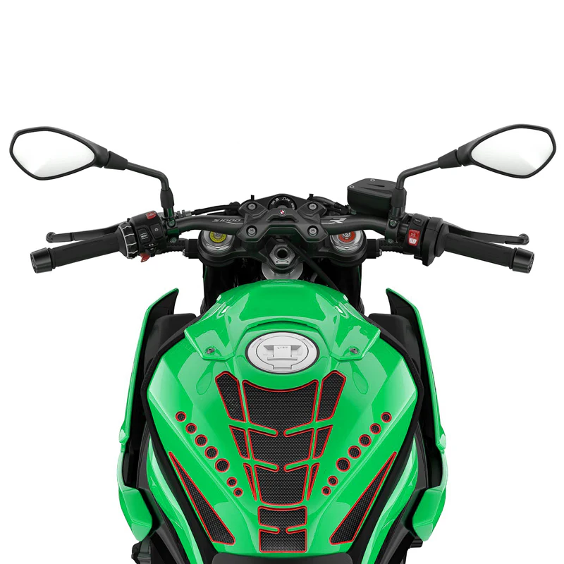 Motorcycle Fuel Tank 3D Gel Pad Protector Carbon Fiber Look Red Decal Sticker Universal - Image 8