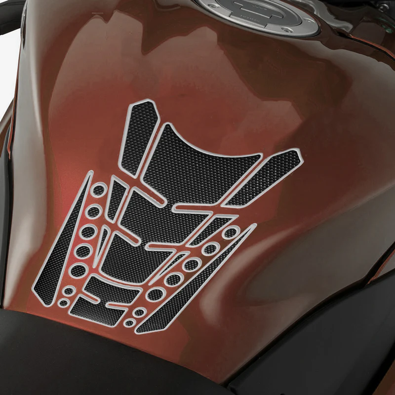 Motorcycle Fuel Tank 3D Gel Pad Protector Carbon Fiber Look Silver Decal Sticker Universal - Image 7