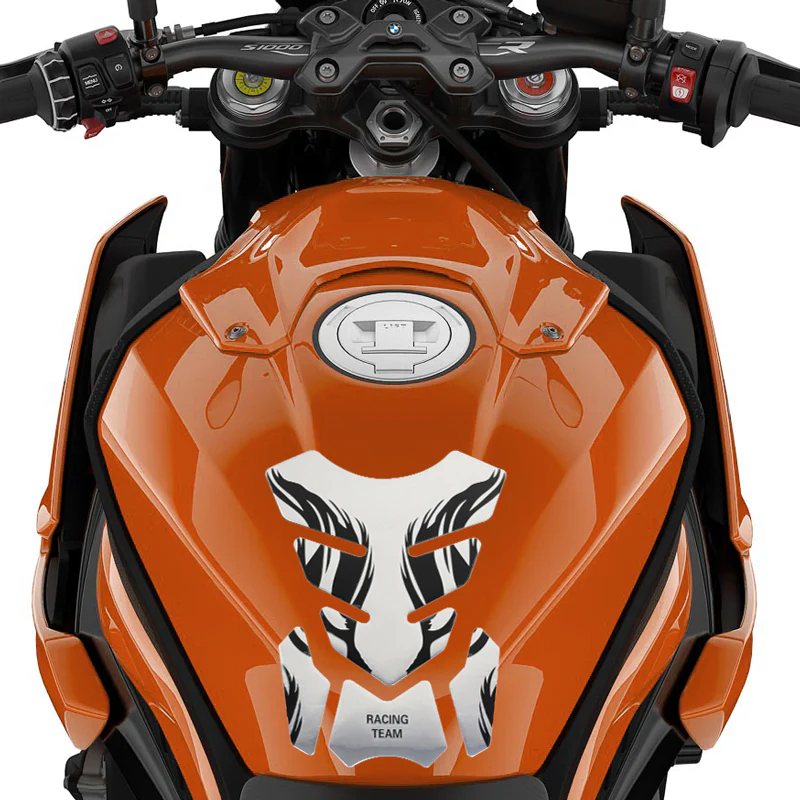 Motorcycle Fuel Tank 3D Gel Pad Protector Silver Decal Sticker Universal - Image 7