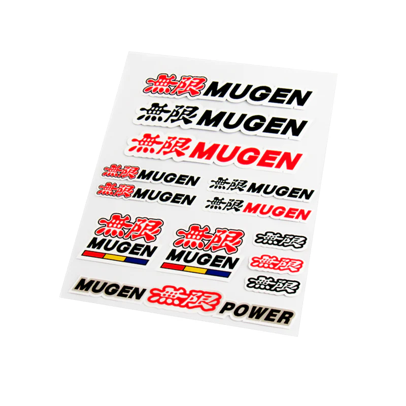 Mugen Power Small Reflective Decal Sticker Window Vinyl For HONDA 11pcs Set - Image 2