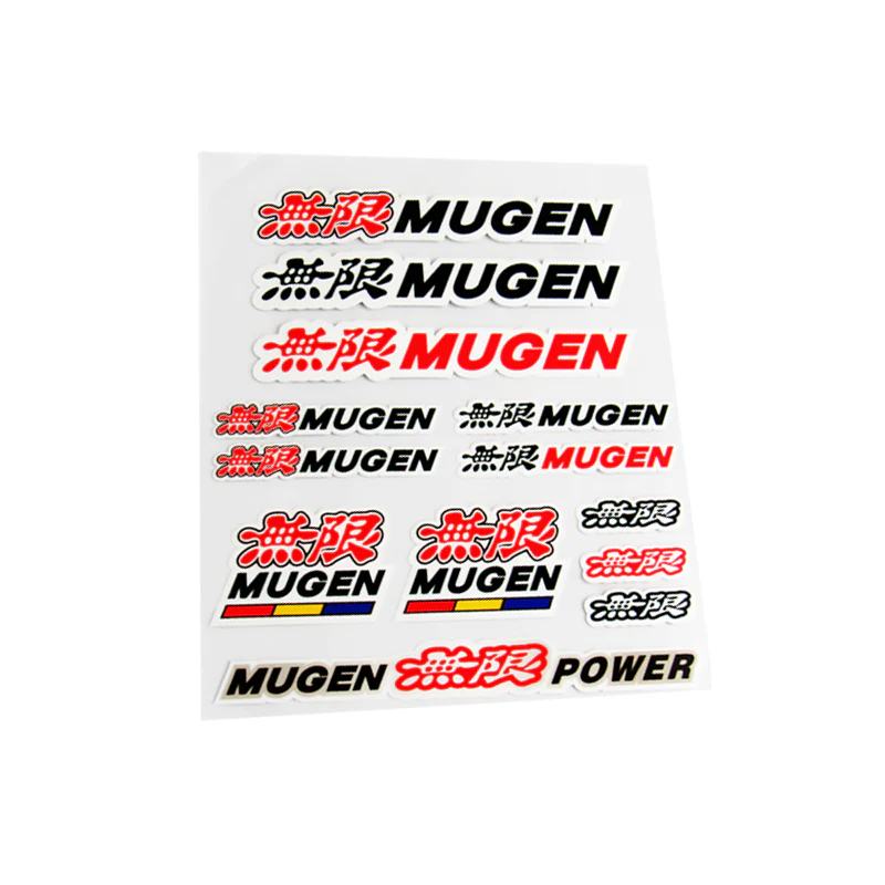 Mugen Power Small Reflective Decal Sticker Window Vinyl For HONDA 11pcs Set - Image 3