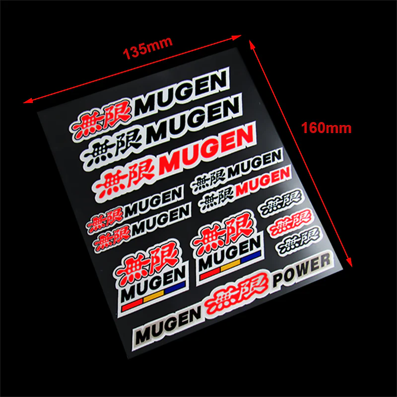 Mugen Power Small Reflective Decal Sticker Window Vinyl For HONDA 11pcs Set - Image 5