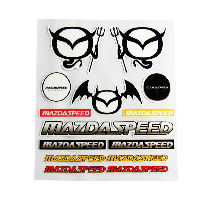 MS Mazda Speed Small Reflective Decal Sticker Window Vinyl For MAZDA 14pcs Set - Image 2
