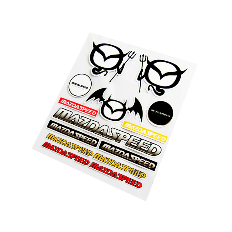 MS Mazda Speed Small Reflective Decal Sticker Window Vinyl For MAZDA 14pcs Set - Image 3
